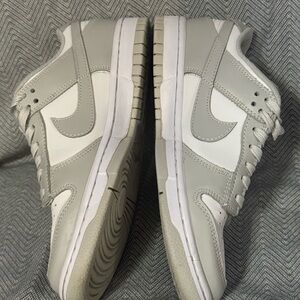 women’s Nike Dunk Low gray fog white size 7 sneakers